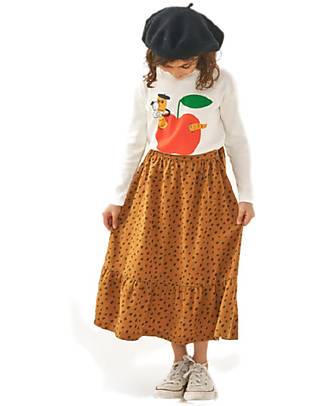 Tiny Cottons Maglia a Collo Alto - La Vie Mockneck Tee - Snow e Summer Red - Cotone Pima Elasticizzato Maglie Manica Lunga