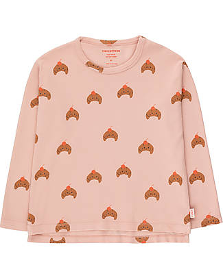 Tiny Cottons Maglia a Maniche Lunghe Croissant - Rosa Cipria/Marrone Chiaro Maglie Manica Lunga