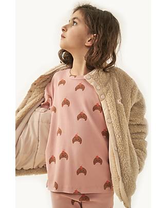 Tiny Cottons Maglia a Maniche Lunghe Croissant - Rosa Cipria/Marrone Chiaro Maglie Manica Lunga