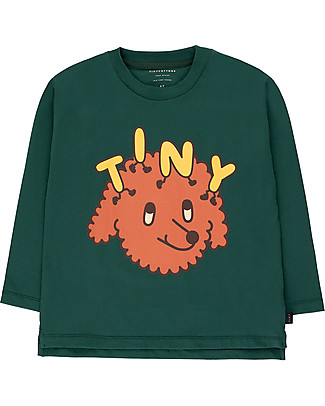Tiny Cottons Maglia Maniche Lunghe Cagnolino - Verde Scuro/Terra - Cotone Pima Maglie Manica Lunga