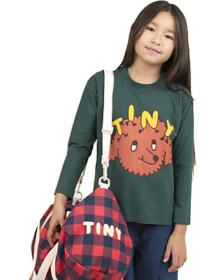 Tiny Cottons Maglia Maniche Lunghe Cagnolino - Verde Scuro/Terra - Cotone Pima Maglie Manica Lunga