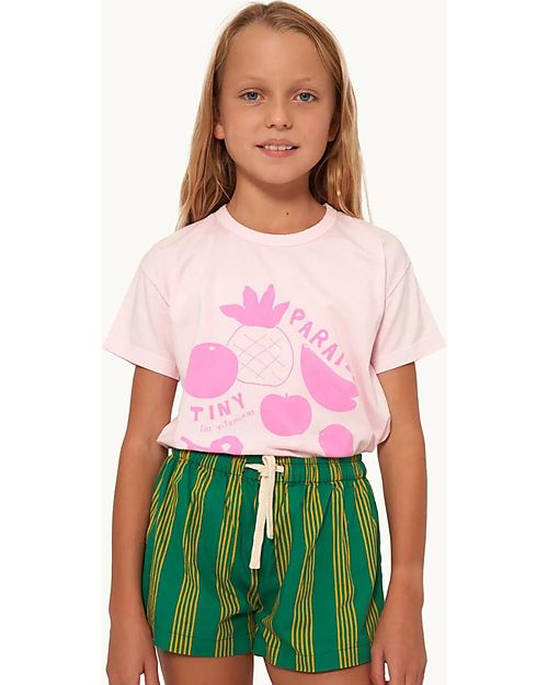 Tiny Cottons Maglietta Maniche Corte - Paraiso Fruit - Rosa Chiaro - Cotone Bio GOTS T-shirt