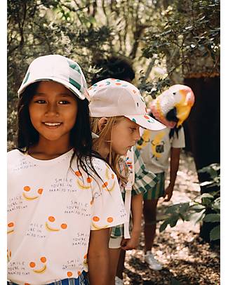 Tiny Cottons Maglietta Maniche Corte Smile - Bianco - Cotone Pima T-shirt