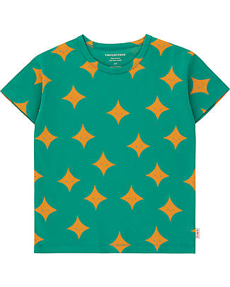 Tiny Cottons Maglietta Maniche Corte Sparkle - Verde Scuro - Cotone Pima T-shirt