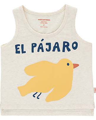 Tiny Cottons Maglietta senza Maniche in Cotone - El Pajaro - Celeste Canotte