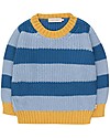 Tiny Cottons Maglione a Righe - Celeste / Blu lilla - 100% Cotone Maglioni