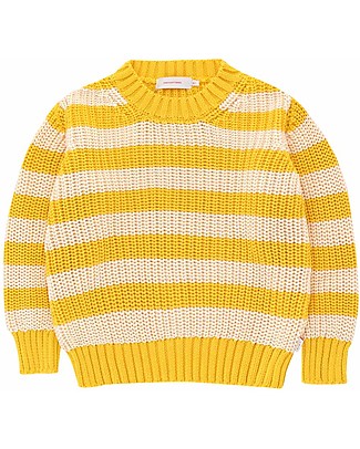 Tiny Cottons Maglione a Righe - Giallo/Crema - 100% Cotone Maglioni