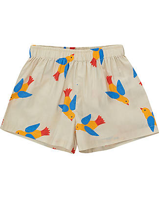 Tiny Cottons Pantaloncini Corti in Cotone - Birds - Crema Pantaloni Corti