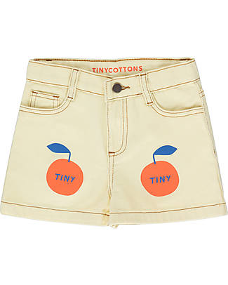 Tiny Cottons Pantaloncini Corti - Tiny Apple - Giallo Pastello - 100% Cotone Pantaloni Corti