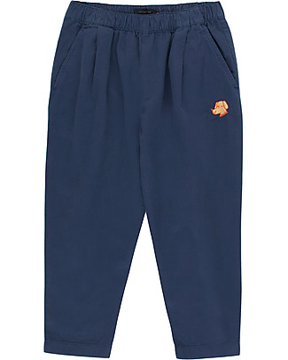 Tiny Cottons Pantalone Cagnolino, Navy Chiaro - 100% cotone Pantaloni Lunghi