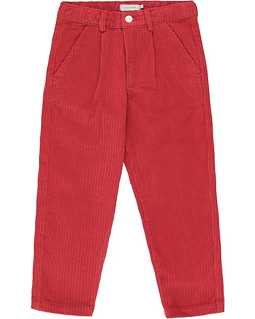 Tiny Cottons Pantalone di Velluto a Coste, Bordeaux Pantaloni Lunghi