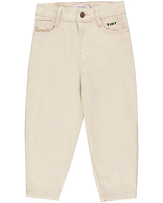 Tiny Cottons Pantalone Jeans Lungo Taglio Ampio - Crema Jeans Lunghi