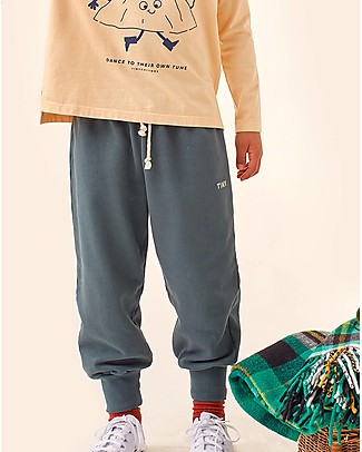 Tiny Cottons Pantaloni da Tuta - Blu Scuro - 100% Cotone Biologico - Comodi e Pratici! Pantaloni Lunghi