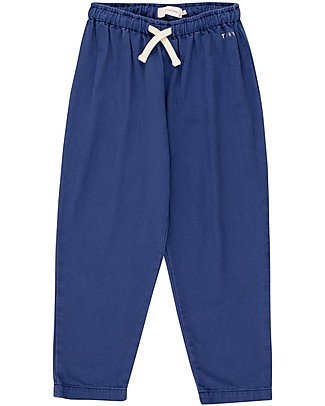 Tiny Cottons Pantaloni da Tuta con Coulisse - Blu Oltremare - 100% Cotone Pantaloni Lunghi