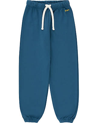 Tiny Cottons Pantaloni da Tuta Tiny - Blu - 100% Cotone Bio GOTS Pantaloni Lunghi