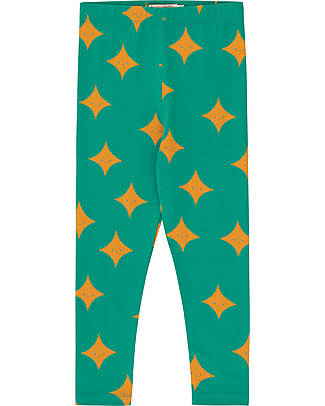 Tiny Cottons Pantaloni Leggings Sparkle - Verde Scuro - Cotone Pima Leggings