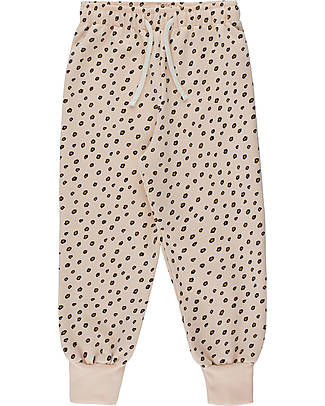 Tiny Cottons Pantaloni - Stampa Animalier - Nude/Giallo - Cotone Pantaloni Lunghi