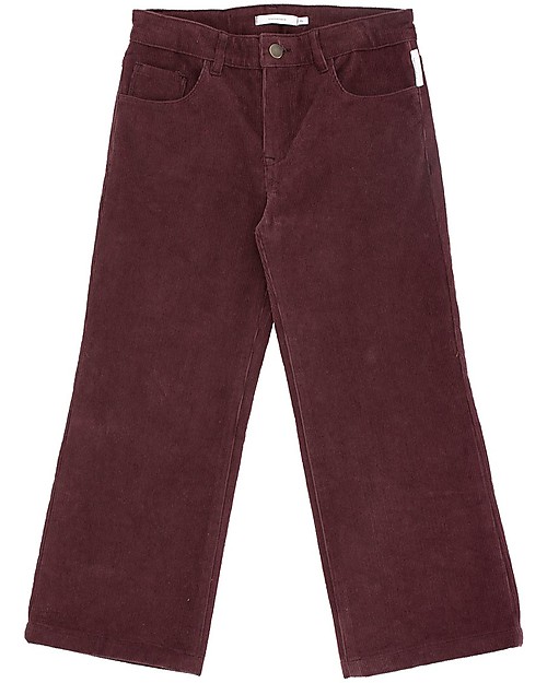 Tiny Cottons Pantaloni Velluto a Costine, Prugna - 100% cotone Pantaloni Lunghi