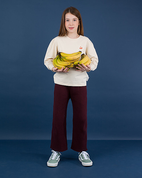 Tiny Cottons Pantaloni Velluto a Costine, Prugna - 100% cotone Pantaloni Lunghi