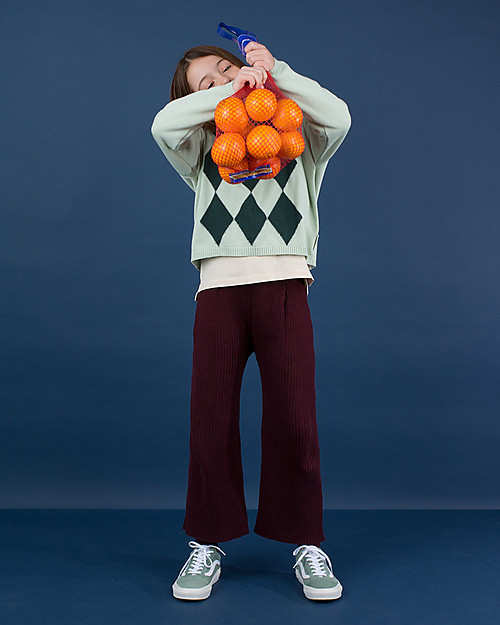 Tiny Cottons Pantaloni Velluto a Costine, Prugna - 100% cotone Pantaloni Lunghi