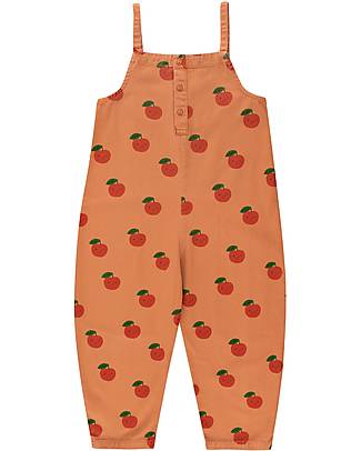 Tiny Cottons Salopette - Mele - Marrone Chiaro/Rosso Scuro - 100% Cotone Salopette