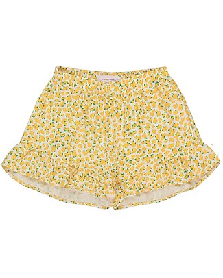 Tiny Cottons Shorts con Balze Oleandri - Crema Chiaro - 100% Lyocell Pantaloni Corti
