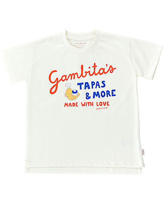 Tiny Cottons T-shirt Gambita's - Bianco/Rosso - 100% Cotone Pima T-Shirt e Canotte