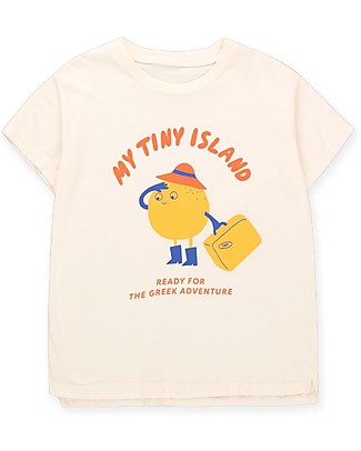 Tiny Cottons T-shirt My Tiny Island - Crema Chiaro - 100% Cotone Bio T-shirt