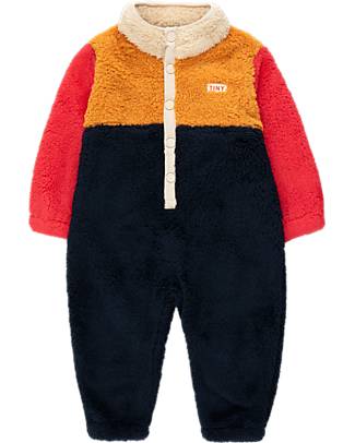 Tiny Cottons Tutina Lunga Teddy - Blocchi Colorati - Blu/Giallo Tutine Lunghe
