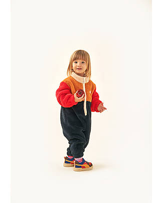Tiny Cottons Tutina Lunga Teddy - Blocchi Colorati - Blu/Giallo Tutine Lunghe