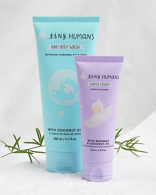 Tiny Humans Baby Crema Cambio, Cera d'Api e Cocco- 75 ml Crema Cambio Pannolino