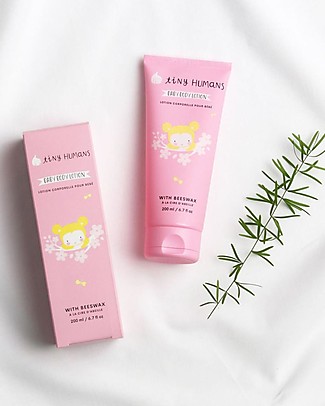 Tiny Humans Baby Lozione Corpo Massaggio , Cera d'Api - 200 ml Creme ed Olii Baby