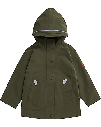 Toastie Kids Giacca Impermeabile con Rivestimento in Cotone - Oliva - Tessuto Reciclato Giacche