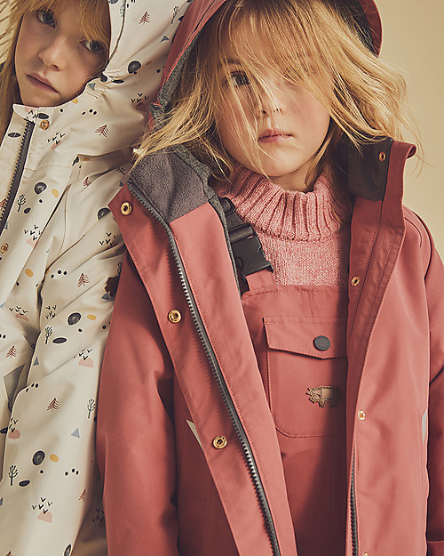 Toastie Kids Giacca Impermeabile con Rivestimento in Cotone - Rosa - Tessuto Riciclato Impermeabili