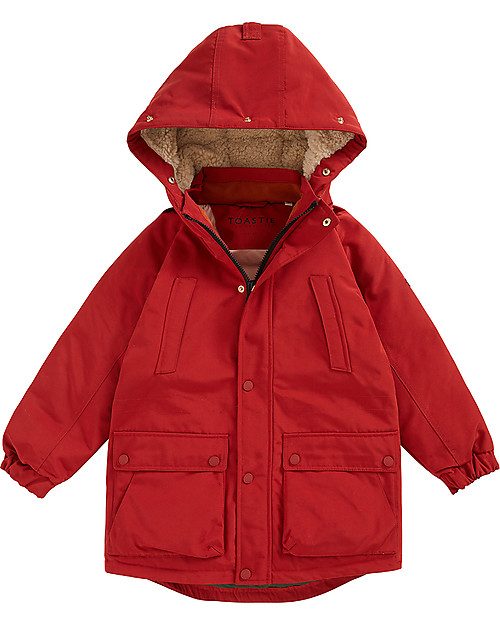 Toastie Kids Parka North Star - Rosso - Waterproof e Imbottito in Piuma Sorona Eco-Friendly Cappotti