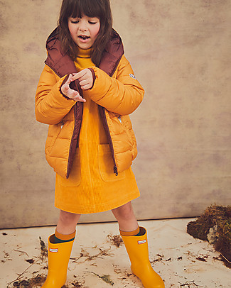 Toastie Kids Piumino Reversibile 4 Stagioni - Ocra/Castagno - Piuma Sorona Eco-Friendly Cappotti