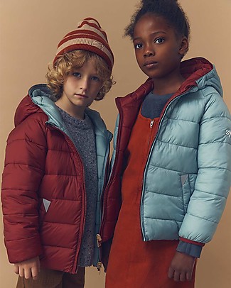 Toastie Kids Piumino Reversibile 4 Stagioni - Pecan&Seagrass - Piuma Sorona Eco-Friendly Cappotti
