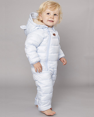 Toastie Kids Tutina Trapuntata - Celeste - Imbottita in Piuma Sorona Eco-Friendly Tutine Lunghe Senza Piedi