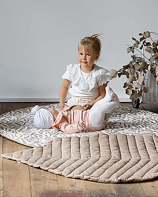 Toddlekind Leaf Mats - Tappeto Gioco - Marrone - 128x96 cm - Cotone Bio - Il Match Perfetto per il tuo Tappeto! Tappeti_