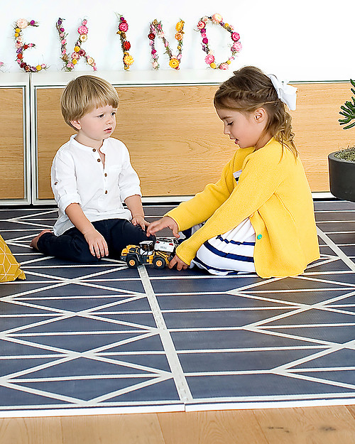 Toddlekind Prettier Playmats - Tappeto Gioco - Nordic Blu - 120x180 cm Tappeti Puzzle
