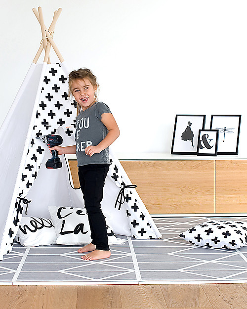 Toddlekind Prettier Playmats - Tappeto Gioco - Nordic Grigio - 120x180 cm Tappeti Puzzle