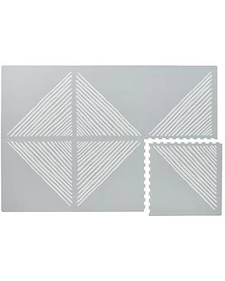 Toddlekind Prettier Playmats - Tappeto Gioco - The Sandy Line - Stone - 120x180 cm - Include 6 Riquadri! Tappeti Puzzle