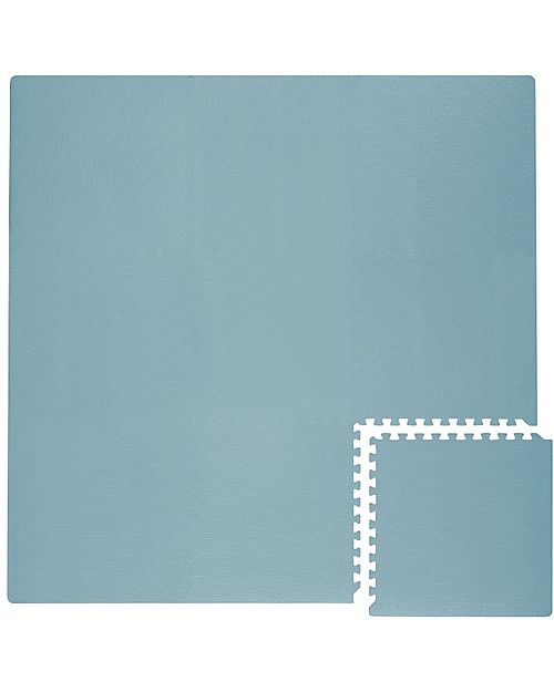 Toddlekind Tappeto Gioco - Collezione Classic - Mineral/Blu - 131x131 cm - Include 9 Riquadri! Tappeti Puzzle