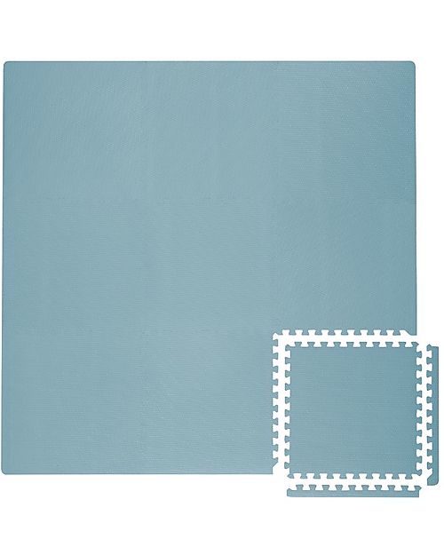 Toddlekind Tappeto Gioco - Collezione Classic - Mineral/Blu - 131x131 cm - Include 9 Riquadri! Tappeti Puzzle