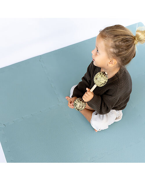 Toddlekind Tappeto Gioco - Collezione Classic - Mineral/Blu - 131x131 cm - Include 9 Riquadri! Tappeti Puzzle