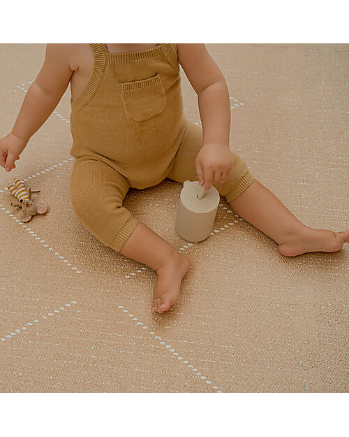 Toddlekind Tappeto Gioco - Collezione Tulum - Sandstone - 120x180 cm - Include 6 Riquadri! Tappeti Puzzle
