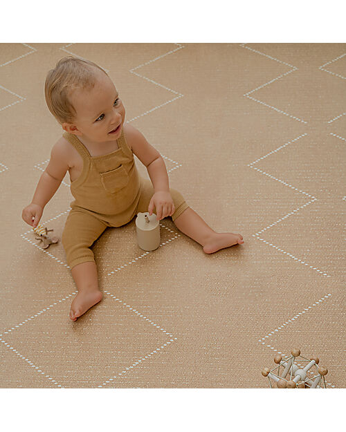 Toddlekind Tappeto Gioco - Collezione Tulum - Sandstone - 120x180 cm - Include 6 Riquadri! Tappeti Puzzle