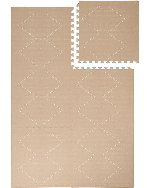 Toddlekind Tappeto Gioco - Collezione Tulum - Sandstone - 120x180 cm - Include 6 Riquadri! Tappeti Puzzle