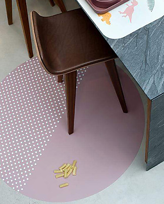 Toddlekind Tappeto Multiuso Lavabile per Seggiolone - Spotted Rose - 150 cm Tappeti