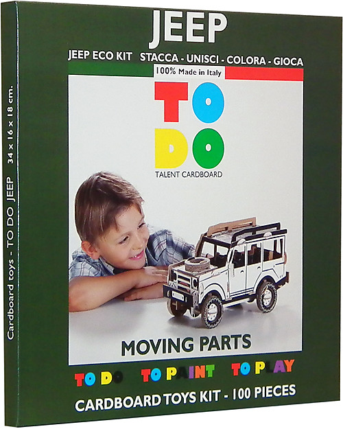 ToDo Gioco da Costruire in Cartone Livello Student, Jeep 100 pezzi - Ecologia e divertimento! Giochi Creativi